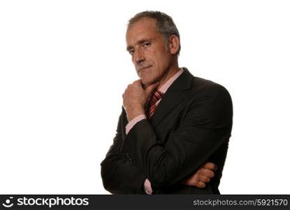 Business man isolated over a white background