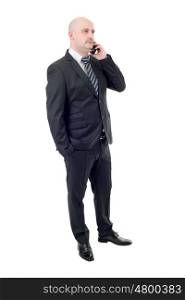 business man on the phone, full lenght, isolated