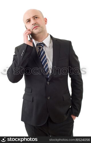 business man on the phone, isolated. on the phone