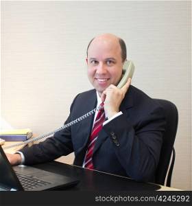 Business man on the telephone.