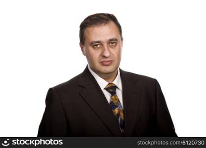 business man portrait in a white background
