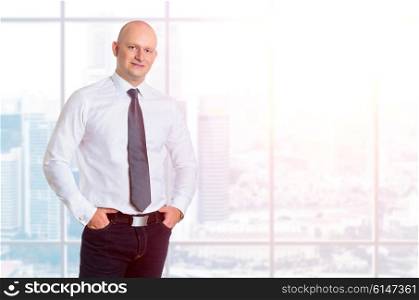 business man portrait. middle ages caucasian business man portrait