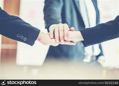 business man shaking hands during a meeting in the office, success, dealing, greeting and partner concept.