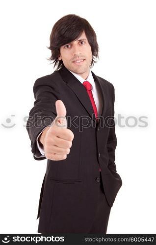 Business man showing thumb up