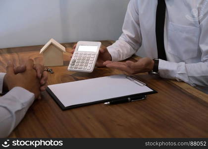 business man signing contract making a deal with real estate agent Concept for consultant