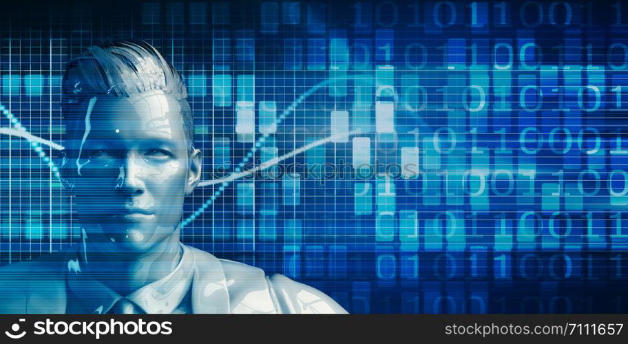 Business Man Using Data Analytics Technology Concept Background. Business Man Using Data Analytics Technology