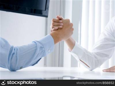 business mans handshake. Business partnership meeting successful concept