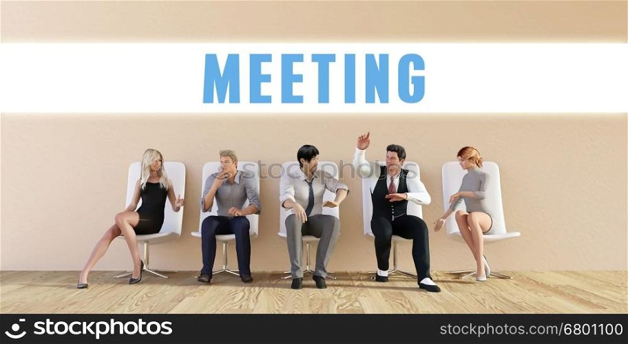 Business Meeting Being Discussed in a Group Meeting. Business Meeting
