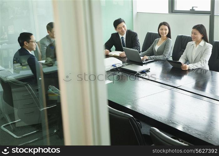 Business Meeting in a Conference Room