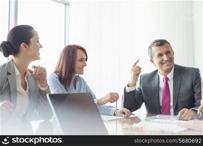 Business meeting in boardroom