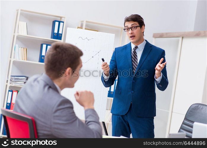 Business meeting with employees in the office