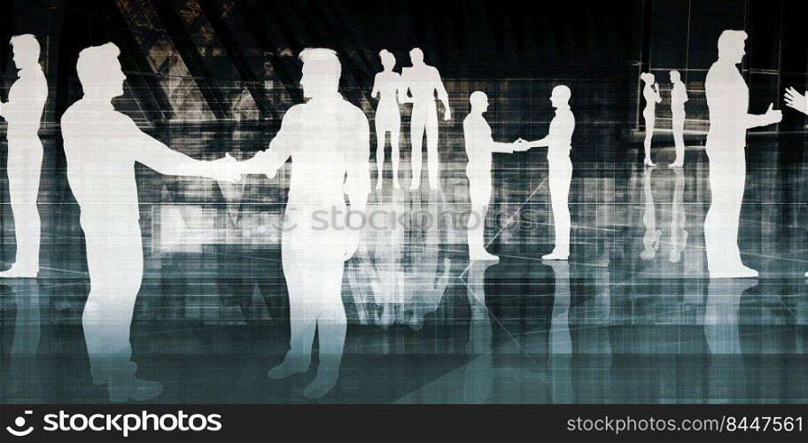 Business Meeting with People Shaking Hands as Background. Business Meeting