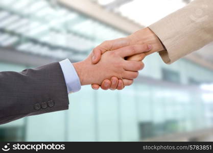 Business men hand shake at the office