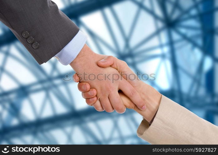 Business men hand shake at the office