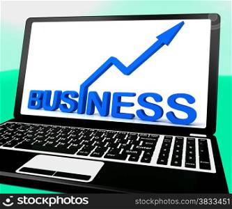 . Business On Notebook Showing Commercial Activity And Business Transactions