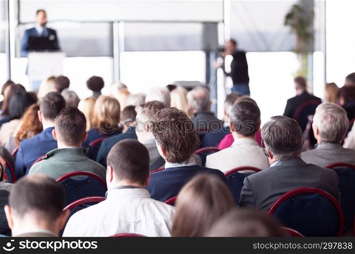 Business or professional conference. Corporate presentation.