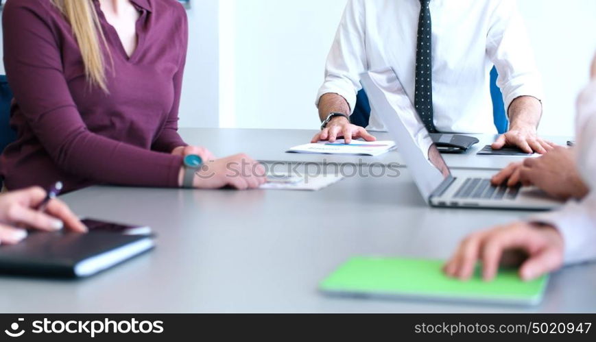 Business Partners Meeting In Modern Office