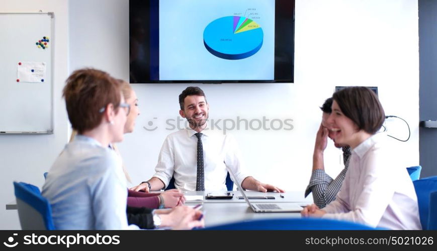 Business Partners Meeting In Modern Office