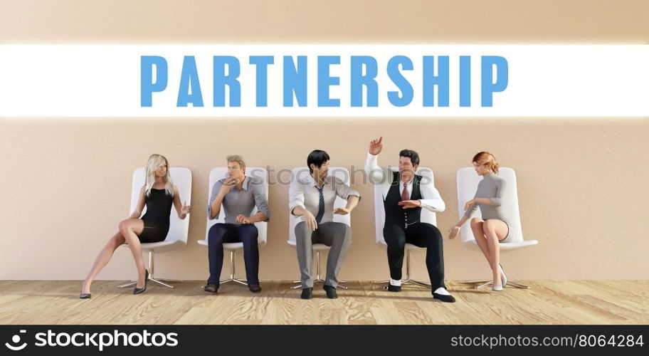 Business Partnership Being Discussed in a Group Meeting. Business Partnership