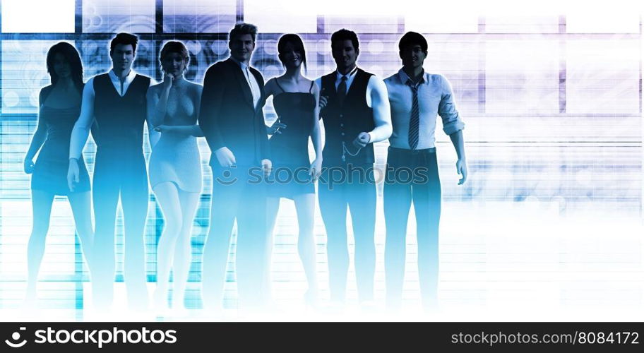 Business People Background as a Group Smiling Abstract. Computer Security Concept