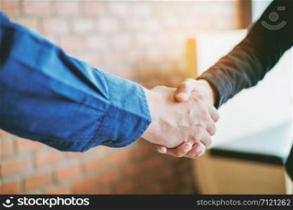 Business people colleagues shaking hands meeting Planning Strategy Analysis Concept