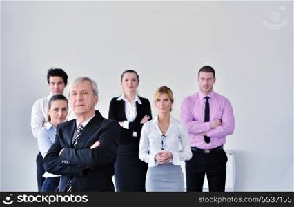business people group at a meeting in a light and modern office environment.