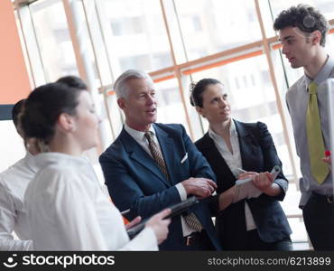 business people group brainstorming on meeting and businessman presenting ideas and projects on white board to senior ceo manager