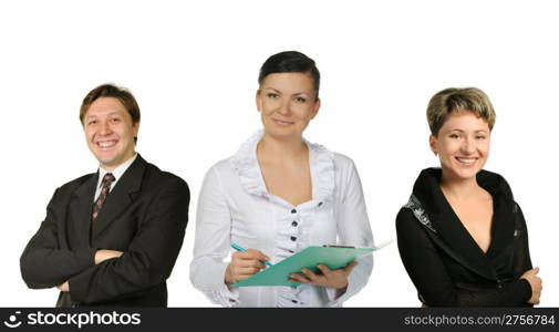 Business people. Group of people it is isolated on a white background.