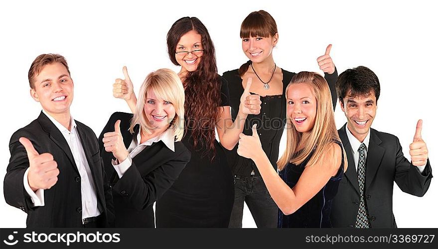 business people group with ok gesture