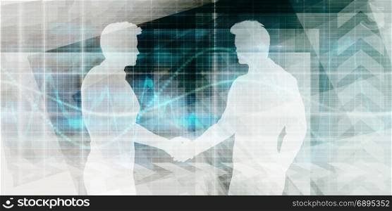 Business People Handshake Greeting Agreement Talking Deal Concept. Business People