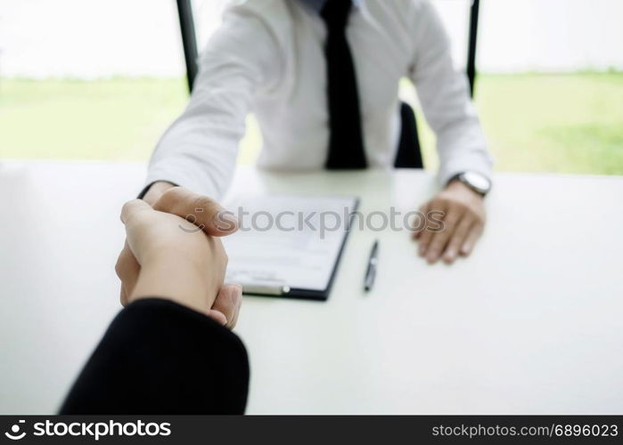 business people handshaking