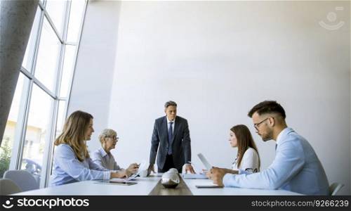 Business people have a meeting at a conference table in the office
