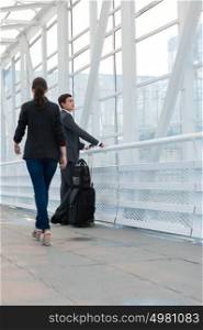 Business people in urban environment of airport