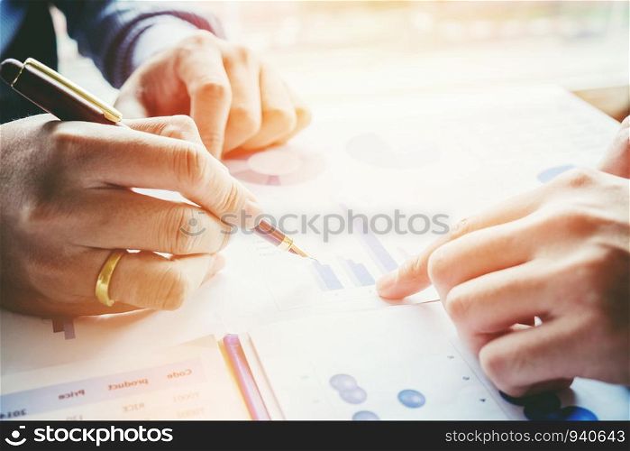 Business People meeting Planning budget and cost Strategy Analysis Concept