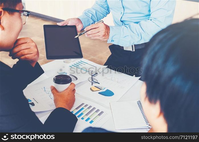 Business People meeting Planning Strategy Analysis on new business project Concept