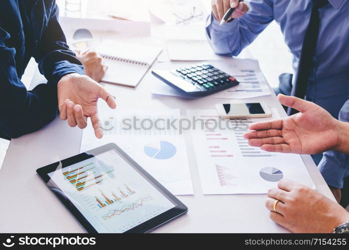 Business People meeting Planning Strategy Analysis on new business project Concept