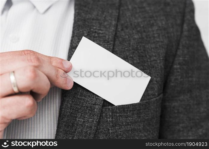 business people showing blank business card. Beautiful photo. business people showing blank business card