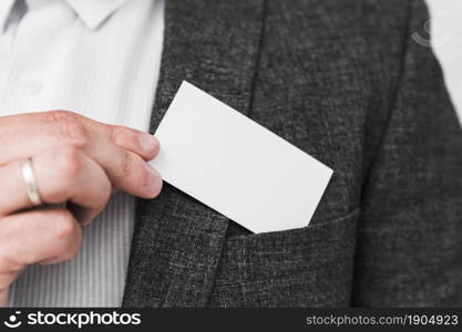 business people showing blank business card. Beautiful photo. business people showing blank business card