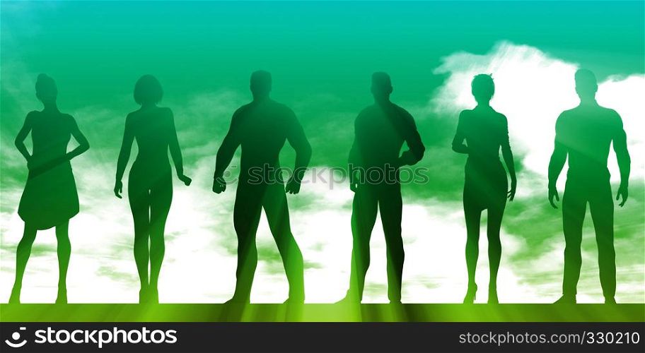 Business People Silhouette Concept Abstract Background Art. Business People Silhouette