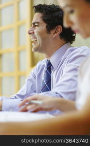 Business people sitting in meeting