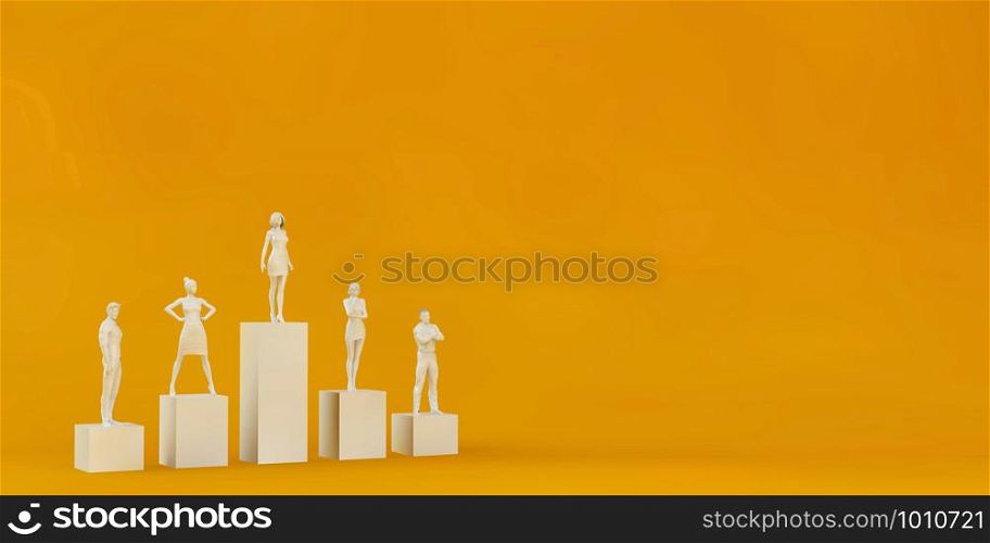 Business People Standing on Chart Graph as a Concept. Business People Standing on Chart Graph