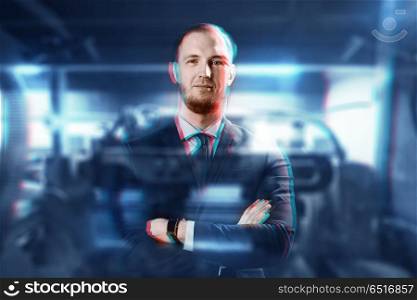 business, people, style and office worker concept - businessman in suit over abstract background. happy businessman in suit over abstract background. happy businessman in suit over abstract background
