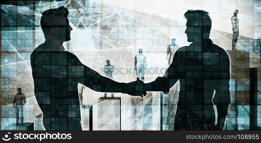 Business People Talking as a Corporate Silhouette Concept. Business People Talking