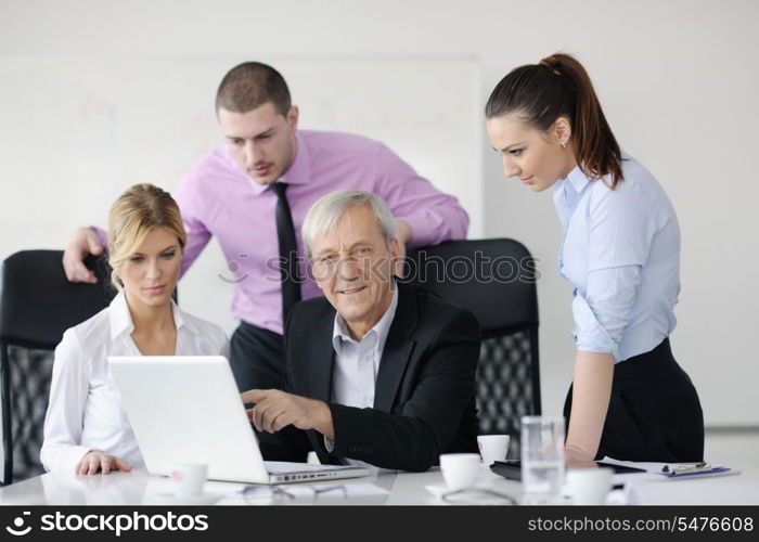 business people team at a meeting in a light and modern office environment.