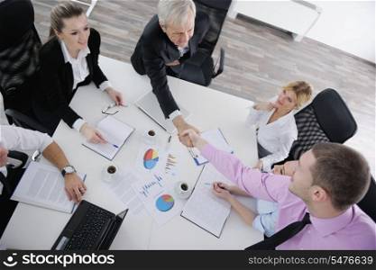 business people team at a meeting in a light and modern office environment.