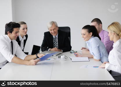 business people team at a meeting in a light and modern office environment.