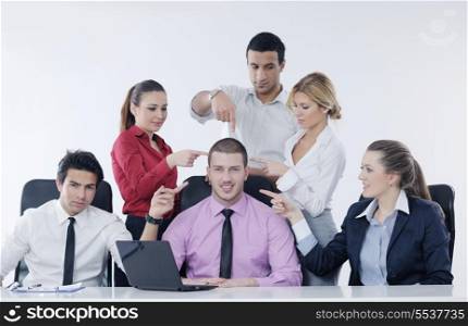 business people team at a meeting in a light and modern office environment.