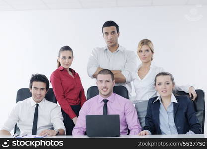 business people team at a meeting in a light and modern office environment.