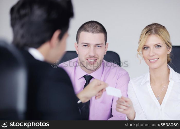 business people team at a meeting in a light and modern office environment.