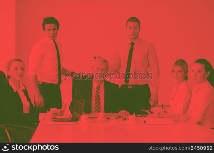 business people team at a meeting in a light and modern office environment.